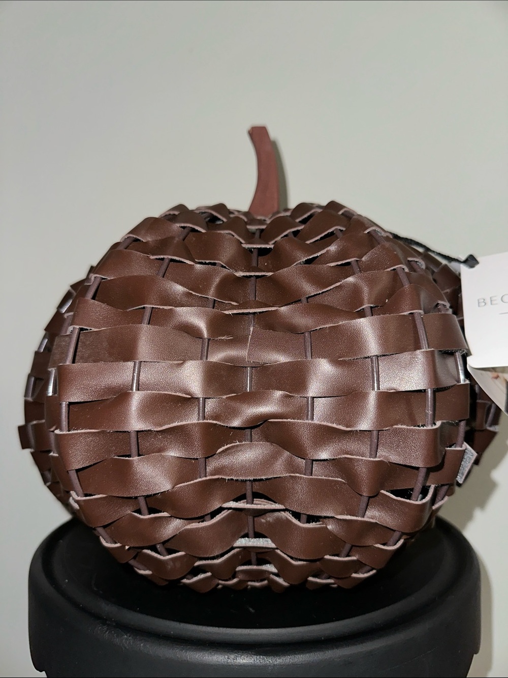 Brown Woven Leather pumpkin
